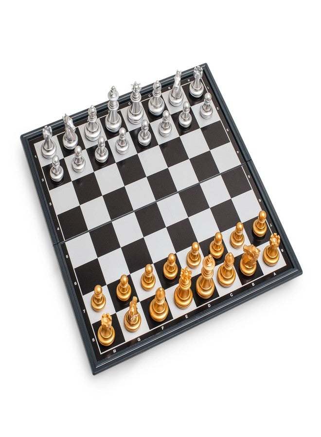Black long Di fang Travel Folding Magnetic Chess Set -9.8 inches (25 Centimeters) - Folding and Portable Chess Board Games - Image 5